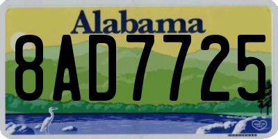 AL license plate 8AD7725