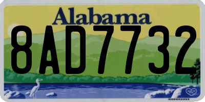 AL license plate 8AD7732