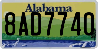 AL license plate 8AD7740