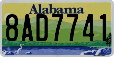 AL license plate 8AD7741
