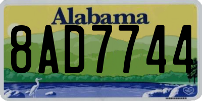 AL license plate 8AD7744