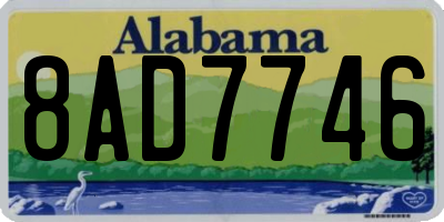 AL license plate 8AD7746