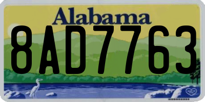 AL license plate 8AD7763