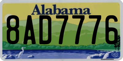 AL license plate 8AD7776