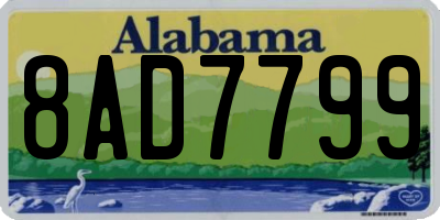 AL license plate 8AD7799