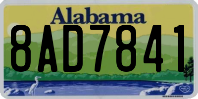AL license plate 8AD7841