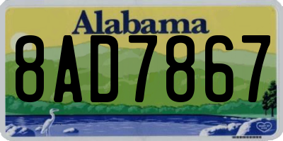 AL license plate 8AD7867