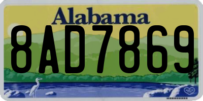 AL license plate 8AD7869