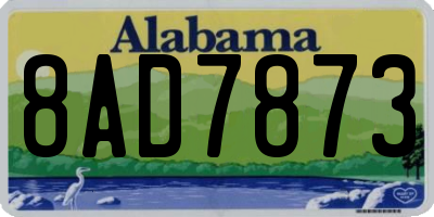 AL license plate 8AD7873
