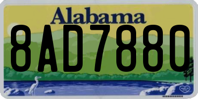 AL license plate 8AD7880