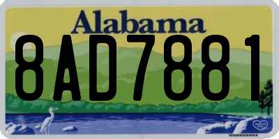 AL license plate 8AD7881