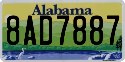 AL license plate 8AD7887