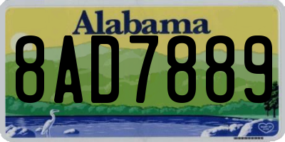 AL license plate 8AD7889
