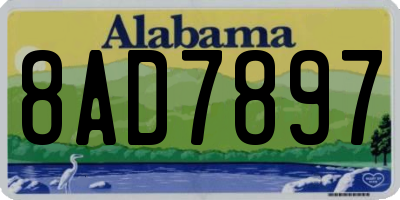 AL license plate 8AD7897