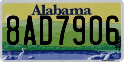 AL license plate 8AD7906
