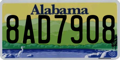 AL license plate 8AD7908