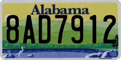 AL license plate 8AD7912