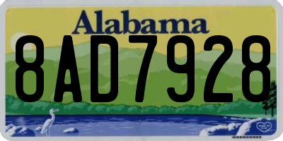 AL license plate 8AD7928