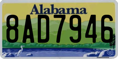 AL license plate 8AD7946