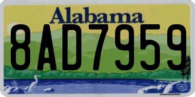 AL license plate 8AD7959