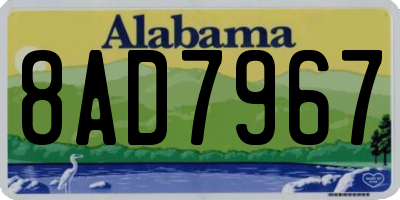 AL license plate 8AD7967