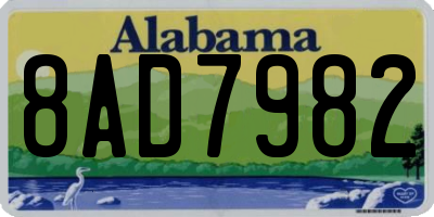 AL license plate 8AD7982