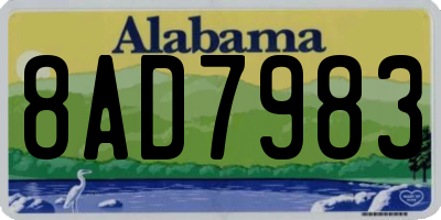 AL license plate 8AD7983