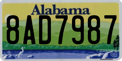 AL license plate 8AD7987