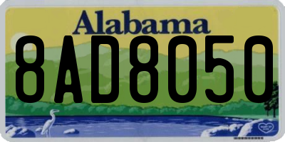 AL license plate 8AD8050