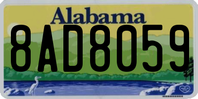 AL license plate 8AD8059
