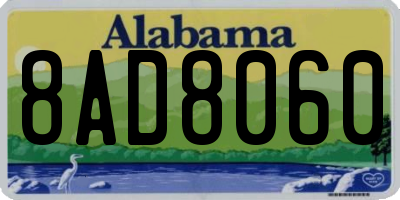 AL license plate 8AD8060