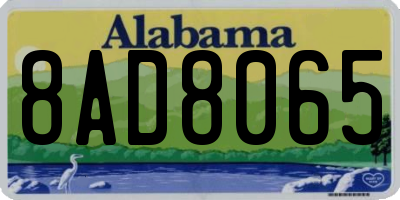 AL license plate 8AD8065
