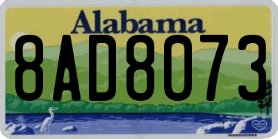 AL license plate 8AD8073