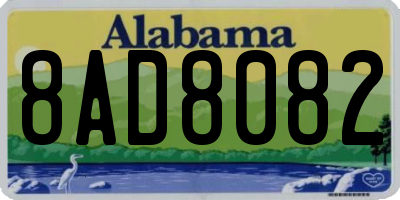 AL license plate 8AD8082