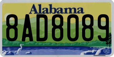AL license plate 8AD8089