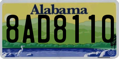 AL license plate 8AD8110