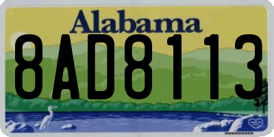 AL license plate 8AD8113