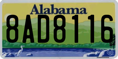 AL license plate 8AD8116
