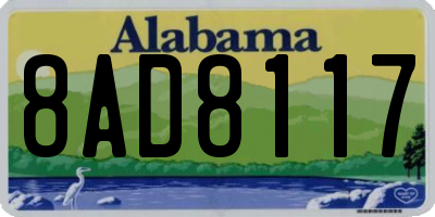 AL license plate 8AD8117