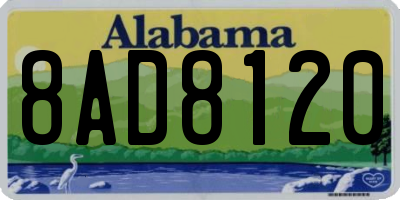 AL license plate 8AD8120