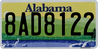 AL license plate 8AD8122