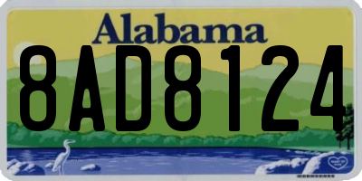 AL license plate 8AD8124