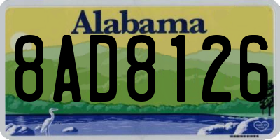 AL license plate 8AD8126
