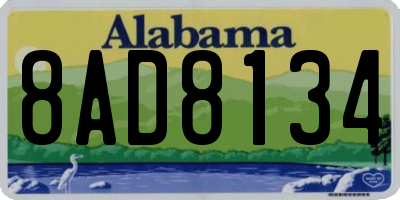 AL license plate 8AD8134