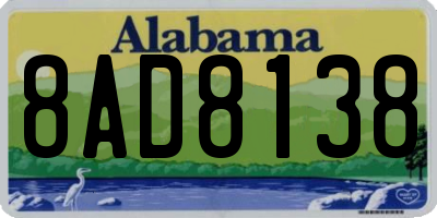 AL license plate 8AD8138