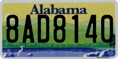 AL license plate 8AD8140