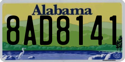 AL license plate 8AD8141
