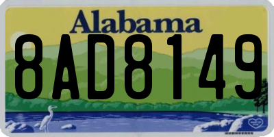 AL license plate 8AD8149