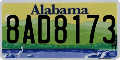 AL license plate 8AD8173