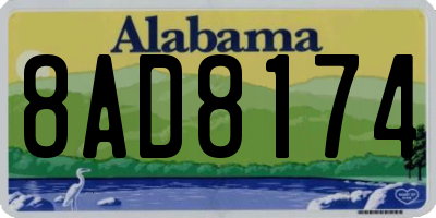 AL license plate 8AD8174